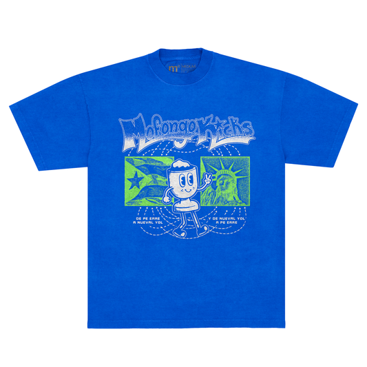 Pe Erre a Nueval Yol Tee (Azul Cobalto)