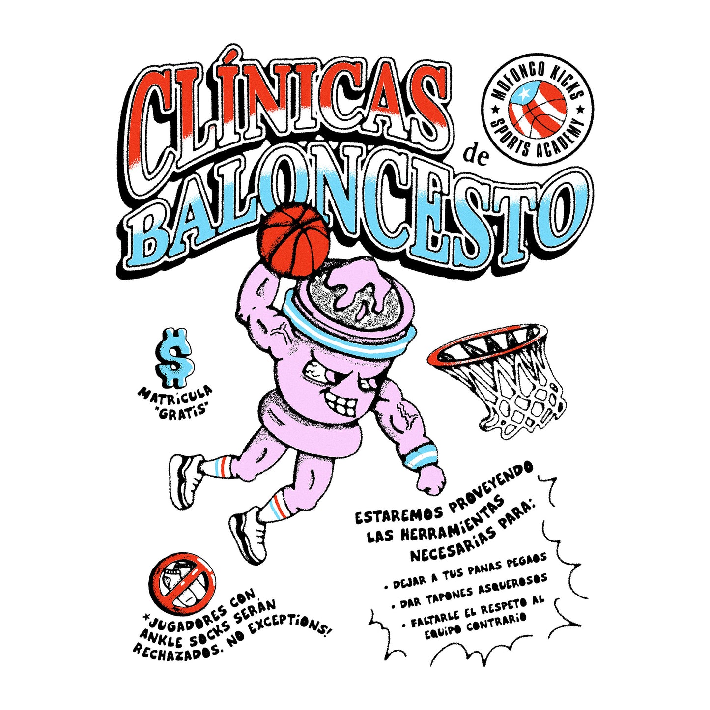 Clínicas de Baloncesto Tee (Cerulean Blue)